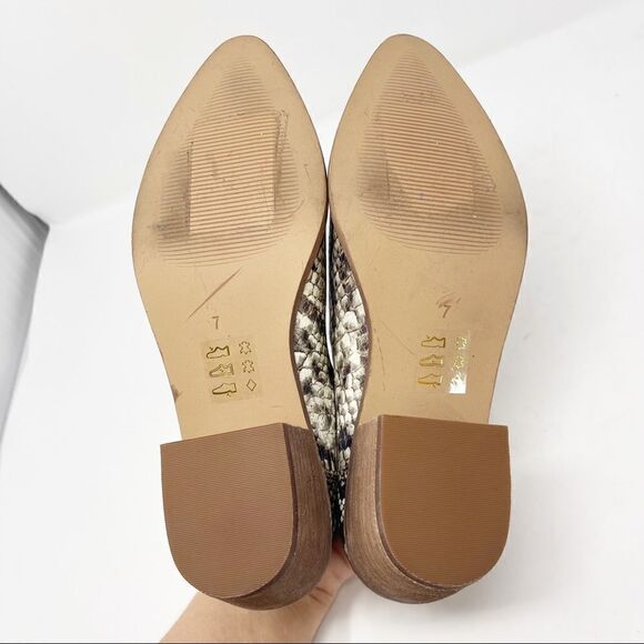 Madewell Snake Booties Almond Toe Size 7 - Picture 6 of 7